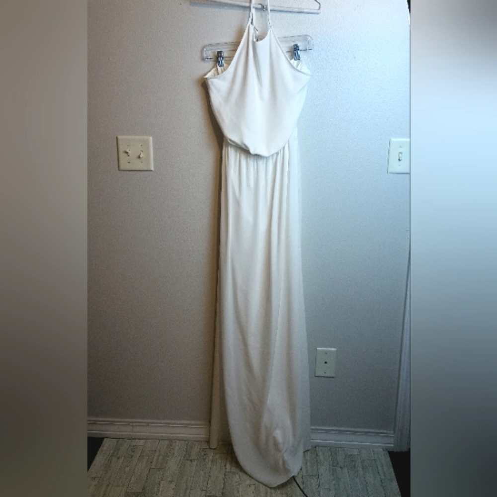 SHOW ME YOUR MUMU Heather Halter Dress White Size Medium